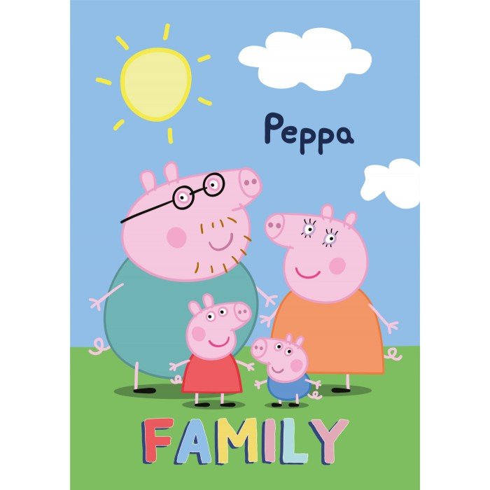 Peppa malac Family polár takaró 100x140cm