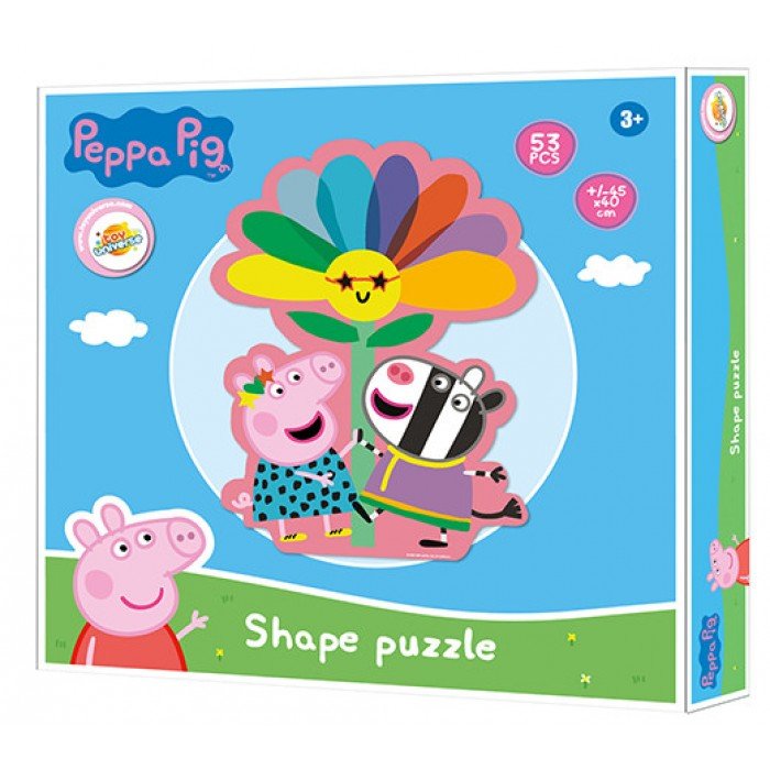 Peppa malac Flower forma puzzle 53 db-os