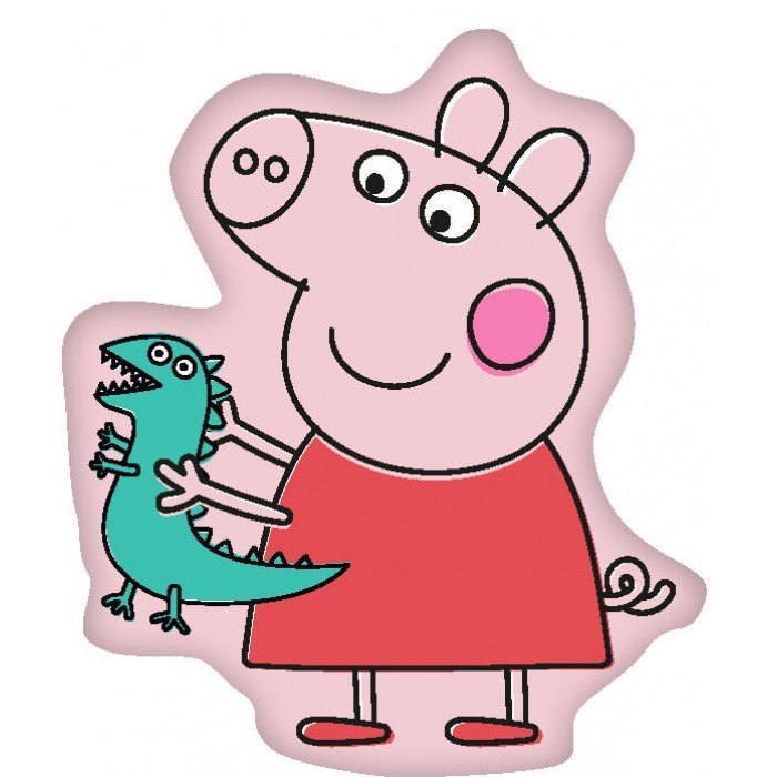 Peppa malac formapárna, díszpárna 36x30 cm