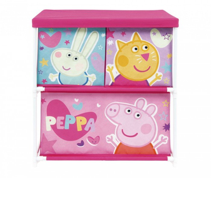 Peppa malac játéktároló állvány 3 rekeszes 53x30x60 cm