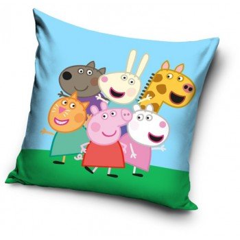 Peppa malac Friends párnahuzat 40x40 cm Velúr Peppa malac Friends párnahuzat 40x40 cm Velúr