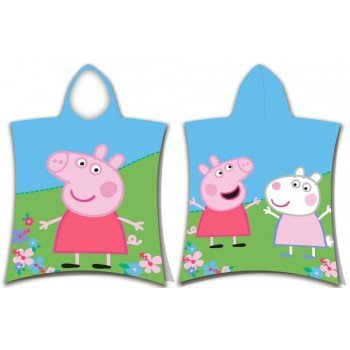 Peppa malac Friends törölköző, poncsó 50*115cm Peppa malac Friends törölköző, poncsó 50*115cm