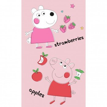 Peppa malac Fruits kéztörlő, arctörlő, törölköző 30x50 cm Peppa malac Fruits kéztörlő, arctörlő, törölköző 30x50 cm