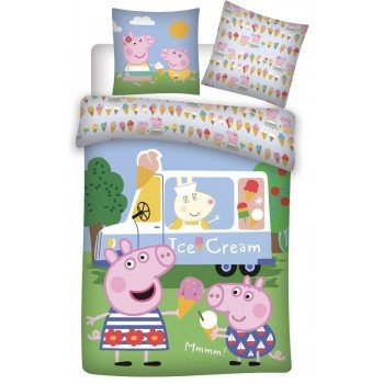 Peppa malac Gyerek ágyneműhuzat 100×135cm, 40×60 cm Peppa malac Gyerek ágyneműhuzat 100×135cm, 40×60 cm
