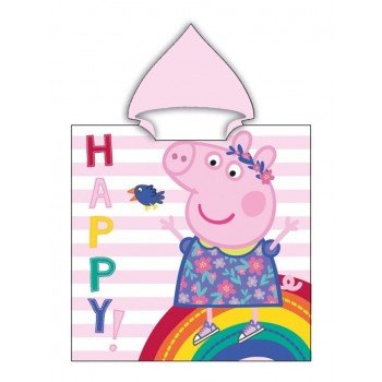 Peppa malac Happy strand törölköző poncsó 55x110 cm (Fast Dry) Peppa malac Happy strand törölköző poncsó 55x110 cm (Fast Dry)