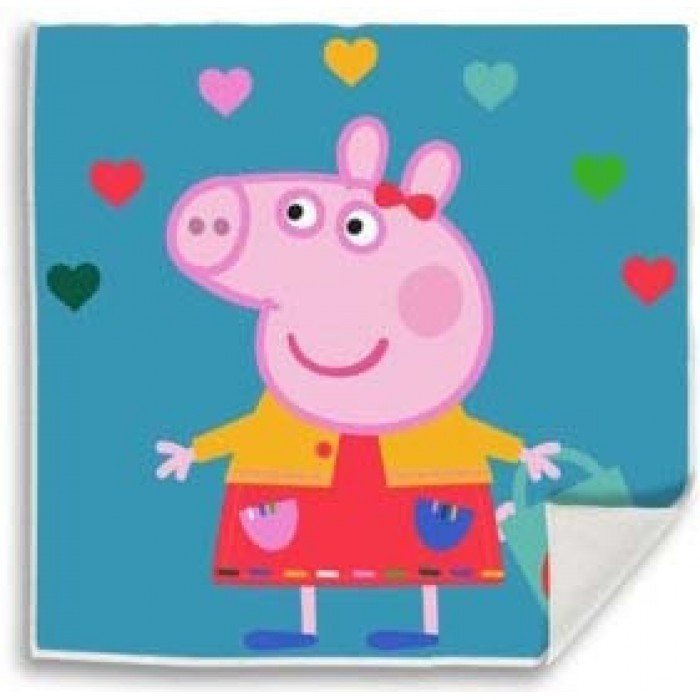 Peppa malac Hearts Mágikus Kéztörlő arctörlő, törölköző 30*30cm