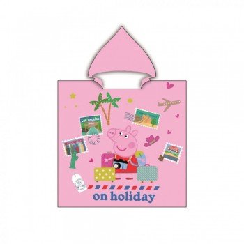 Peppa malac Holiday strand törölköző poncsó 55x110 cm Peppa malac Holiday strand törölköző poncsó 55x110 cm