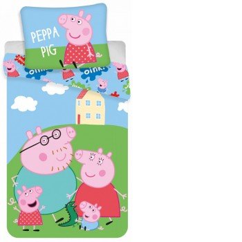 Peppa malac House gyerek ágyneműhuzat 100×135cm, 40×60 cm Peppa malac House gyerek ágyneműhuzat 100×135cm, 40×60 cm