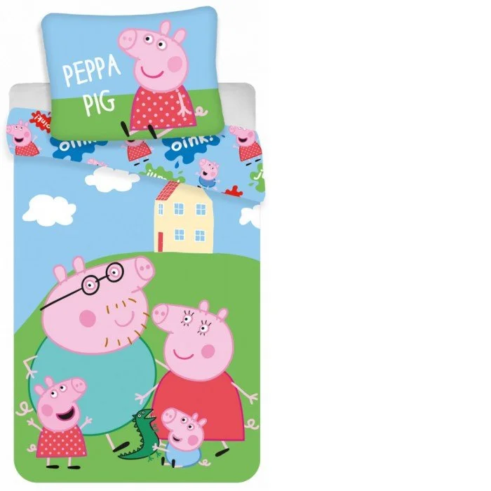 Peppa malac House gyerek ágyneműhuzat 100×135cm, 40×60 cm Peppa malac House gyerek ágyneműhuzat 100×135cm, 40×60 cm