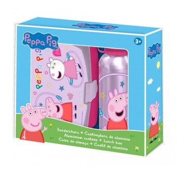 Peppa malac Jump Rope szendvicsdoboz + alumínium kulacs szett Peppa malac Jump Rope szendvicsdoboz + alumínium kulacs szett