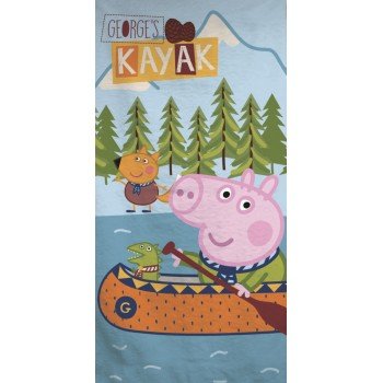 Peppa malac Kayak fürdőlepedő, strand törölköző 70x140cm Peppa malac Kayak fürdőlepedő, strand törölköző 70x140cm