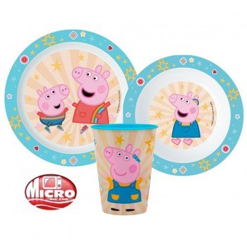 Peppa malac étkészlet, micro műanyag szett