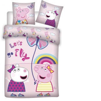 Peppa malac gyerek ágyneműhuzat 100×140cm, 40×45 cm Peppa malac gyerek ágyneműhuzat 100×140cm, 40×45 cm