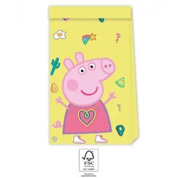 Peppa Pig Messy Play, Peppa malac papírzacskó 4 db-os FSC Peppa Pig Messy Play, Peppa malac papírzacskó 4 db-os FSC