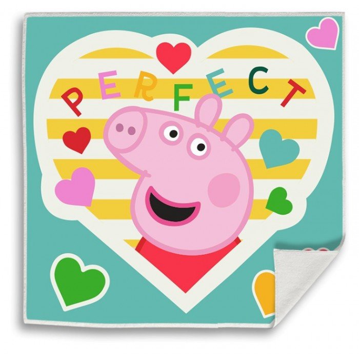 Peppa malac Perfect Mágikus Kéztörlő arctörlő, törölköző 30*30cm