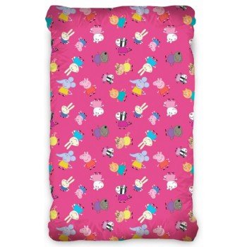 Peppa malac Pink gumis lepedő 90*200 cm Peppa malac Pink gumis lepedő 90*200 cm