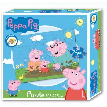 Peppa malac puzzle 24 db-os Peppa malac puzzle 24 db-os