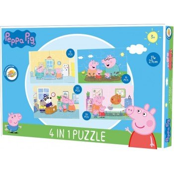 Peppa malac puzzle 4 az 1-ben Peppa malac puzzle 4 az 1-ben