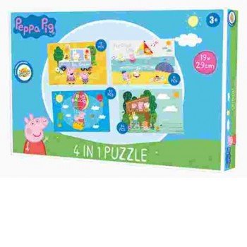 Peppa malac puzzle 4 az 1-ben Peppa malac puzzle 4 az 1-ben