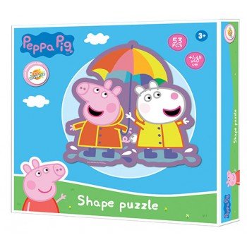 Peppa malac Rain forma puzzle 53 db-os Peppa malac Rain forma puzzle 53 db-os
