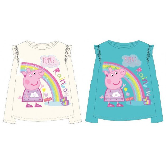 Peppa malac Rainbow gyerek hosszú póló, felső 92-116 cm