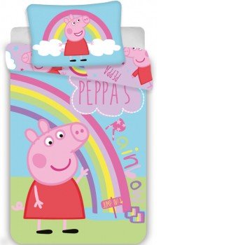 Peppa malac Gyerek ágyneműhuzat 100×135cm, 40×60 cm Peppa malac Gyerek ágyneműhuzat 100×135cm, 40×60 cm