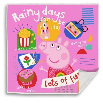 Peppa malac Rainy Fun Mágikus Kéztörlő arctörlő, törölköző 30x30cm Peppa malac Rainy Fun Mágikus Kéztörlő arctörlő, törölköző 30x30cm
