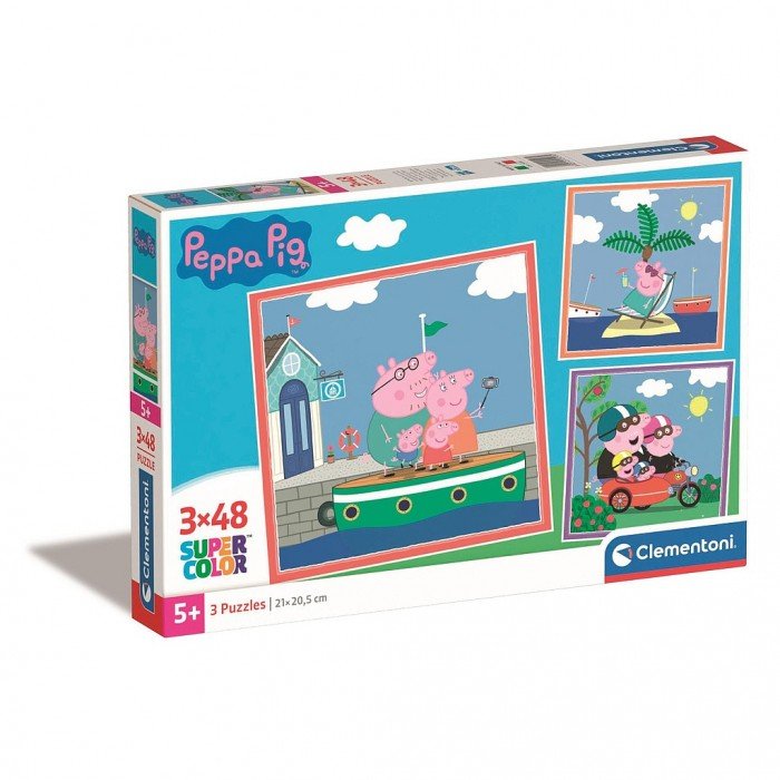 Peppa malac Relaxing 3x48 db-os puzzle Clementoni