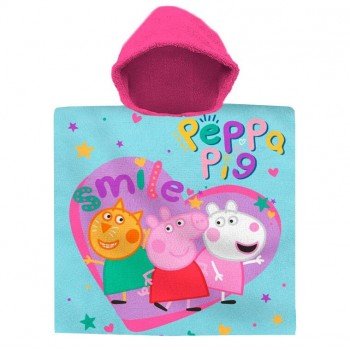 Peppa malac Smile strand törölköző poncsó 60x120 cm Peppa malac Smile strand törölköző poncsó 60x120 cm
