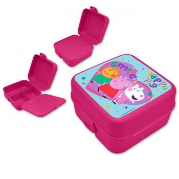 Peppa malac Smile több rekeszes uzsonnás doboz, szendvicsdoboz Peppa malac Smile több rekeszes uzsonnás doboz, szendvicsdoboz