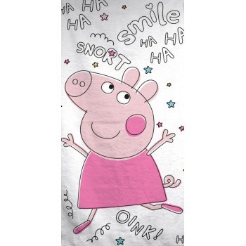 Peppa malac Snort fürdőlepedő, strand törölköző 70x140cm Peppa malac Snort fürdőlepedő, strand törölköző 70x140cm