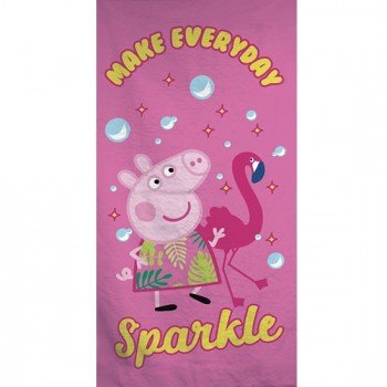 Peppa malac Sparkle fürdőlepedő, strand törölköző 70x140cm (Fast Dry) Peppa malac Sparkle fürdőlepedő, strand törölköző 70x140cm (Fast Dry)
