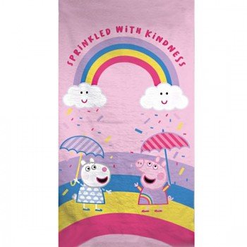 Peppa malac Sprinkled fürdőlepedő, strand törölköző 70x140cm Peppa malac Sprinkled fürdőlepedő, strand törölköző 70x140cm
