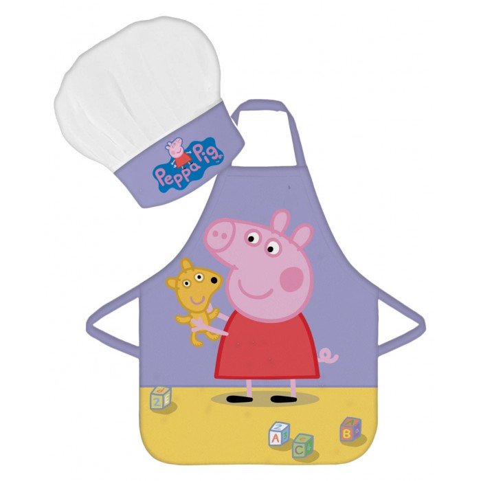 Peppa malac Teddy gyerek kötény 2 darabos szett