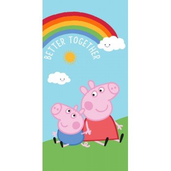 Peppa malac Together fürdőlepedő, strand törölköző 70x140cm Peppa malac Together fürdőlepedő, strand törölköző 70x140cm