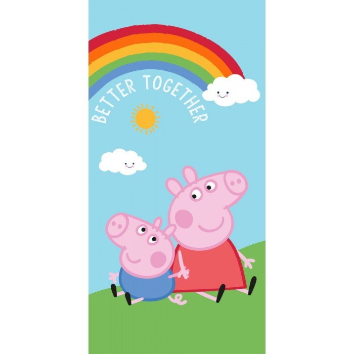 Peppa malac Together fürdőlepedő, strand törölköző 70x140cm