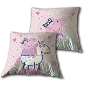 Peppa malac Unicorn párna, díszpárna 35x35 cm Peppa malac Unicorn párna, díszpárna 35x35 cm