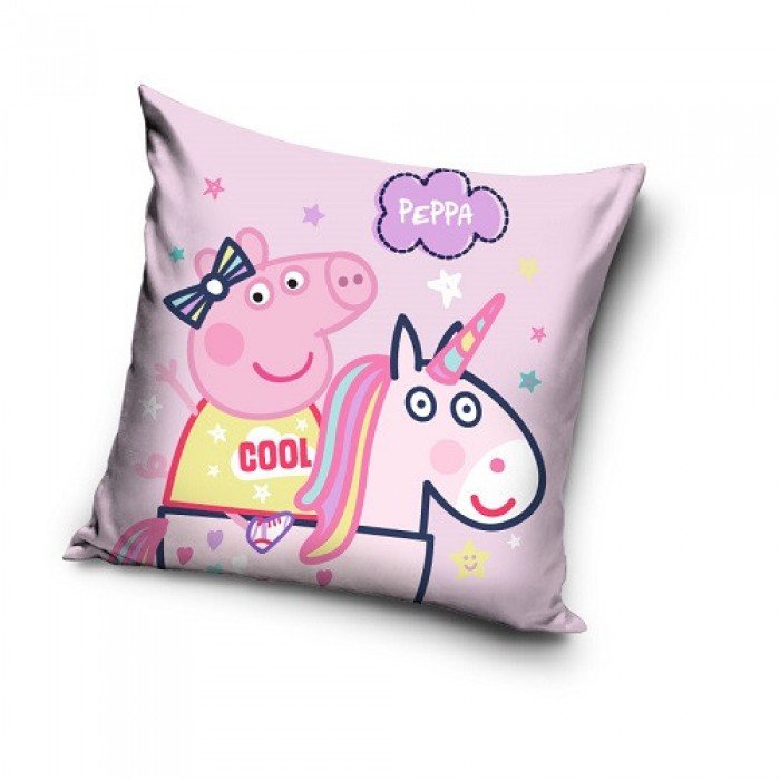 Peppa malac Unicorn párna, díszpárna 40x40 cm Peppa malac Unicorn párna, díszpárna 40x40 cm