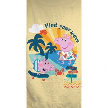 Peppa malac Wave fürdőlepedő, strand törölköző 70x140cm (Fast Dry) Peppa malac Wave fürdőlepedő, strand törölköző 70x140cm (Fast Dry)