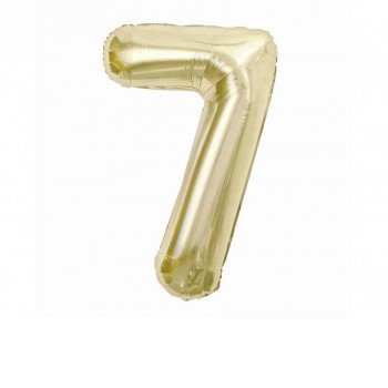 B&C Champagne, Pezsgőszínű 7-es szám fólia lufi 85 cm B&C Champagne, Pezsgőszínű 7-es szám fólia lufi 85 cm