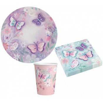 Flutter, Pillangó party szett 32 db-os Flutter, Pillangó party szett 32 db-os