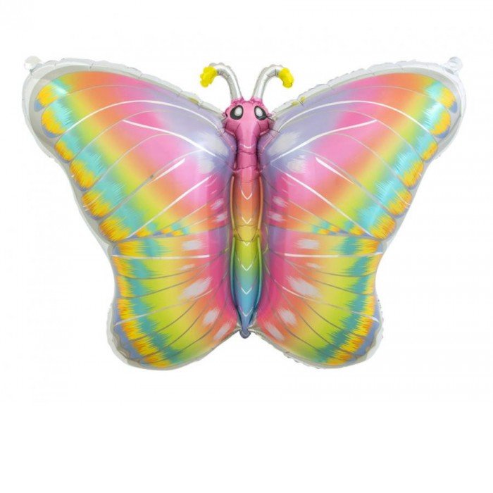 Pastel Butterfly, Pillangó fólia lufi 64 cm