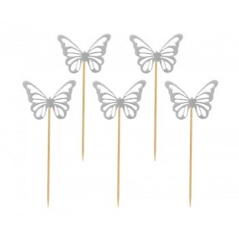 Butterfly Silver, Pillangó díszítő pálca 12 db-os Butterfly Silver, Pillangó díszítő pálca 12 db-os