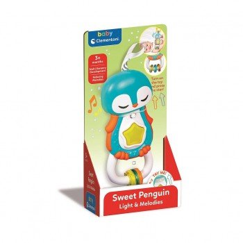 Pingvin Sleepy világító, zenélő baba csörgő Clementoni Pingvin Sleepy világító, zenélő baba csörgő Clementoni