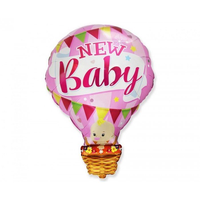 Pink Balloon, Hőlégballon fólia lufi 94 cm