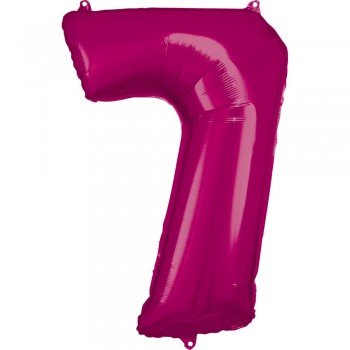 Pink óriás szám fólia lufi 7-es, 88*58 cm Pink óriás szám fólia lufi 7-es, 88*58 cm