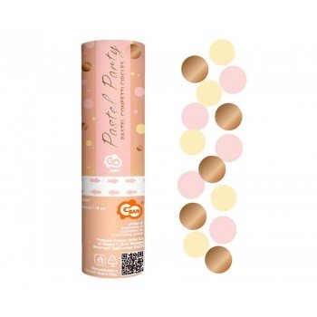 Pink-Rose Gold, Rózsaszín konfetti kilövő 15 cm