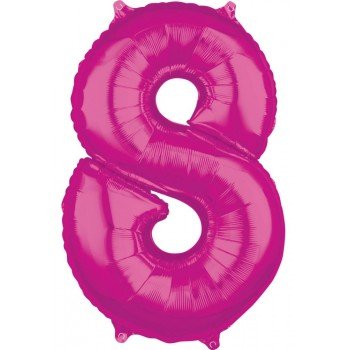 Pink szám fólia lufi 8-as, 66*45 cm Pink szám fólia lufi 8-as, 66*45 cm