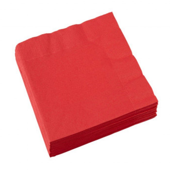 Apple Red, Piros szalvéta 20 db-os, 33x33 cm
