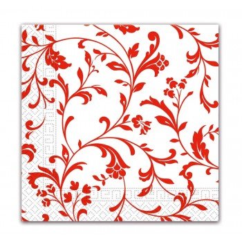 Piros mintás Arabesque Red szalvéta 20 db-os 33x33 cm FSC Piros mintás Arabesque Red szalvéta 20 db-os 33x33 cm FSC